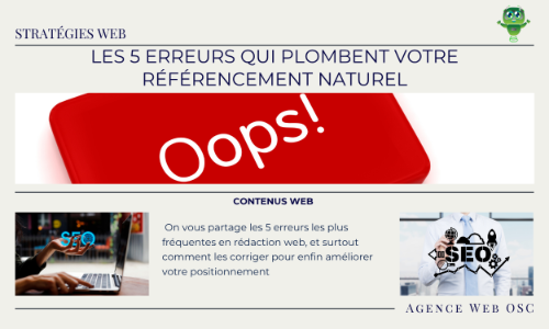Les 5 erreurs qui plombent votre référencement naturel
