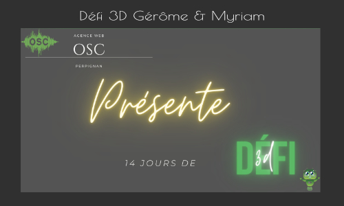 Défi Création 3D : 1 jour / 1 visuel