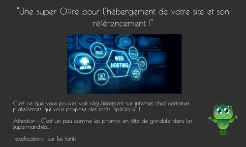 Offre de prix pour l'hébergement de votre site