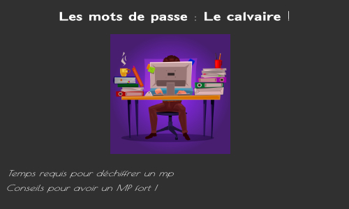 Les mots de passe... Le calvaire