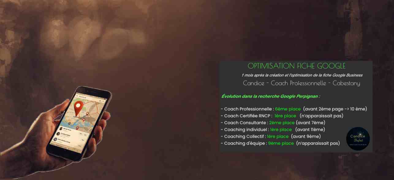 Optimisation Fiche Google - Candice Baylaud Perpignan