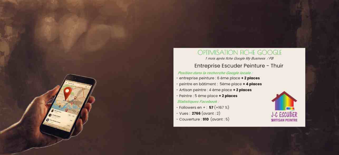 Optimisation Fiche Google - Escuder Peinture - Thuir