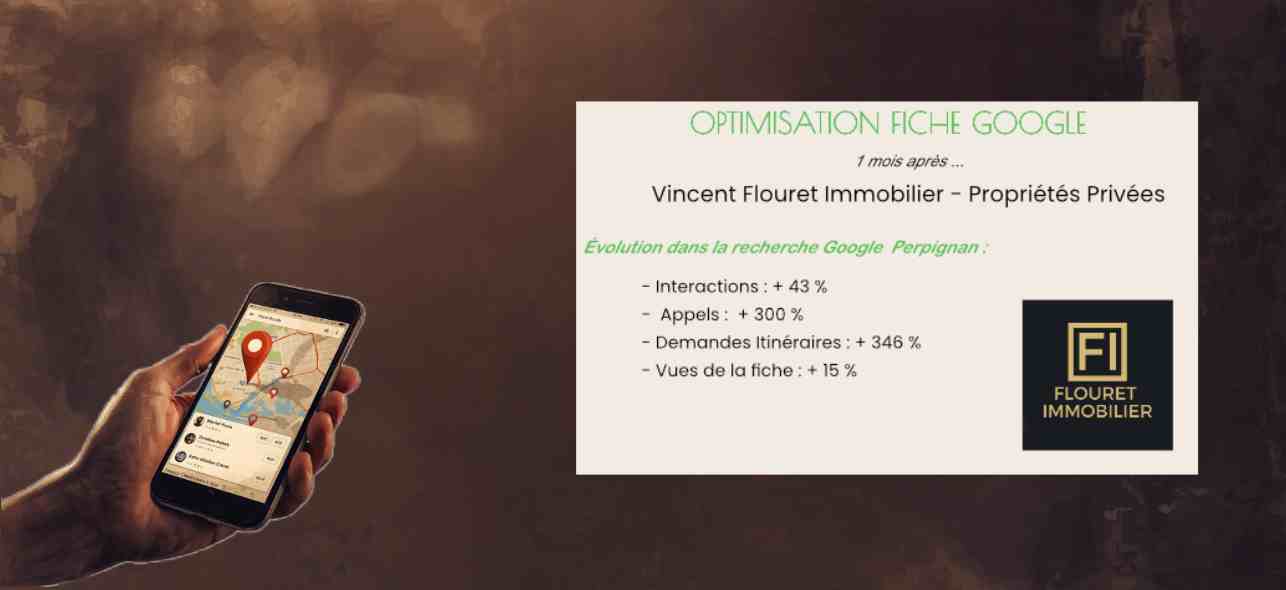 Optimisation Fiche Google - Flouret Immo - Argelès/Mer