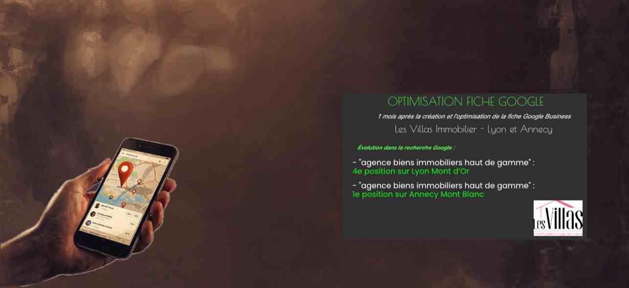 Optimisation Fiche Google - Les Villas Immo Lyon & Annecy
