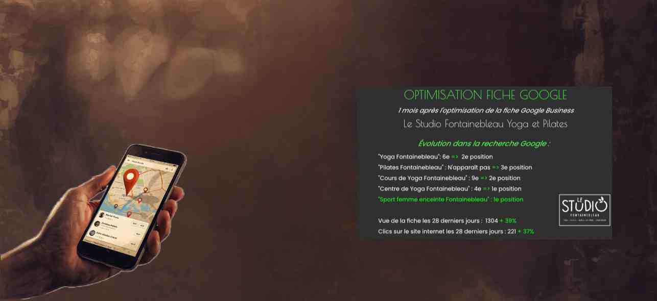Optimisation Fiche Google - Studio Yoga Fontainebleau