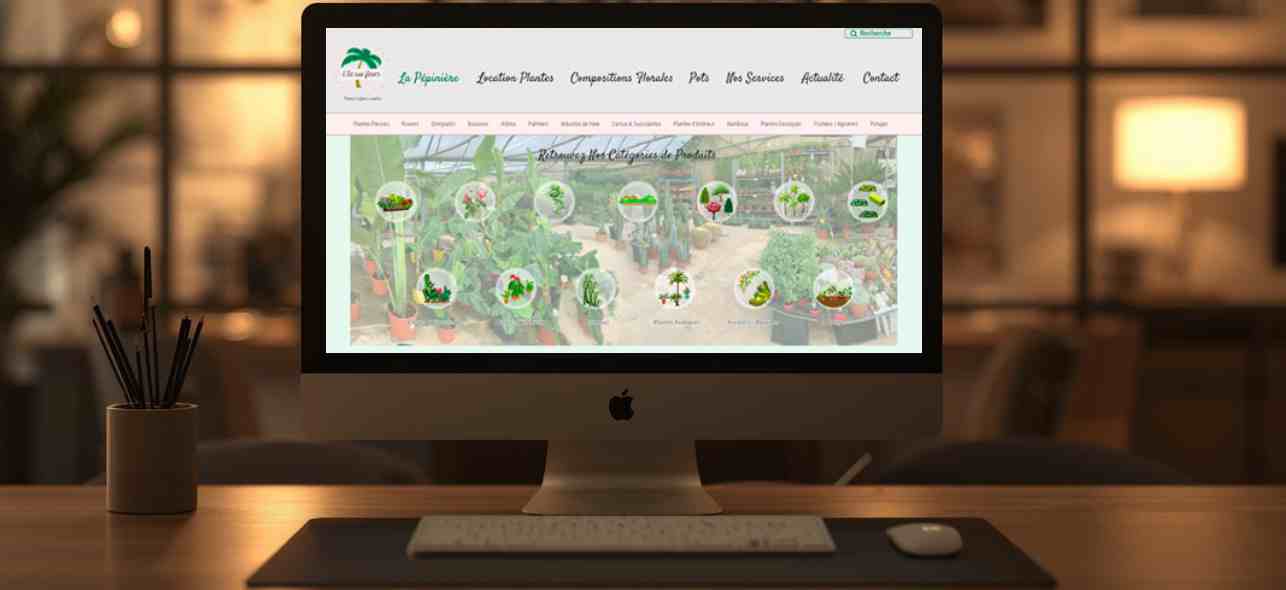 Site Vitrine Personnalisé - Île aux fleurs