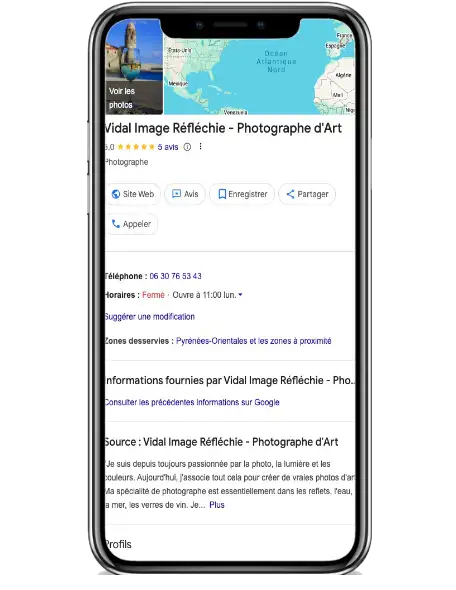 Optimisation Fiche Google - Image Réfléchie Vidal